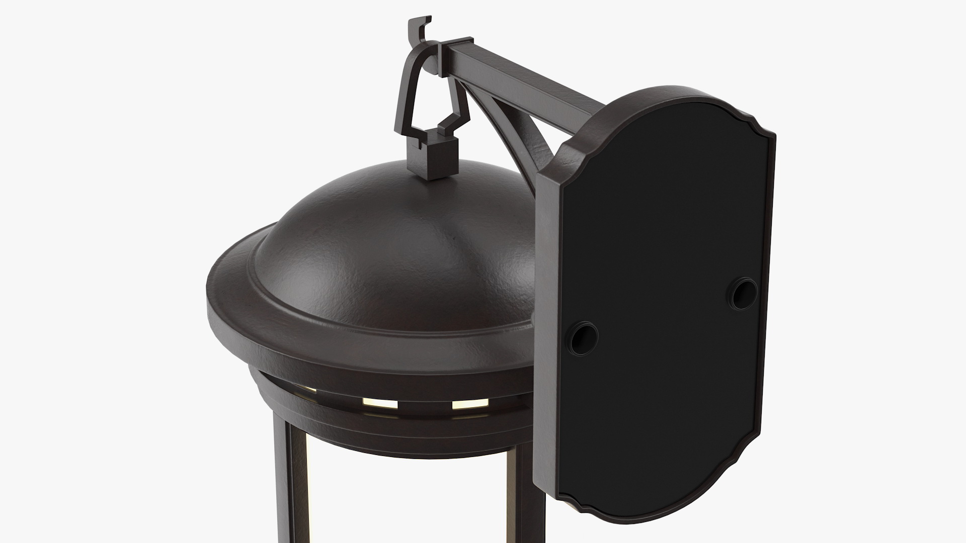 3D model Vintage Decorative Street Wall Lantern Switched On
