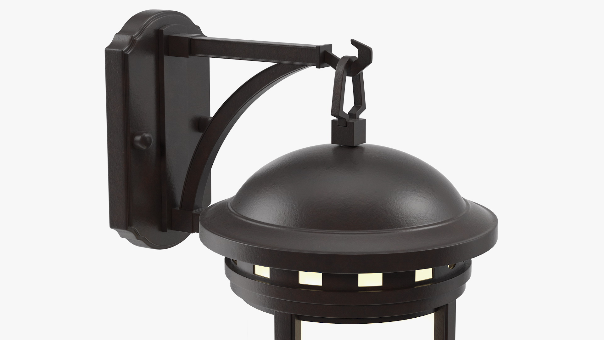 3D model Vintage Decorative Street Wall Lantern Switched On
