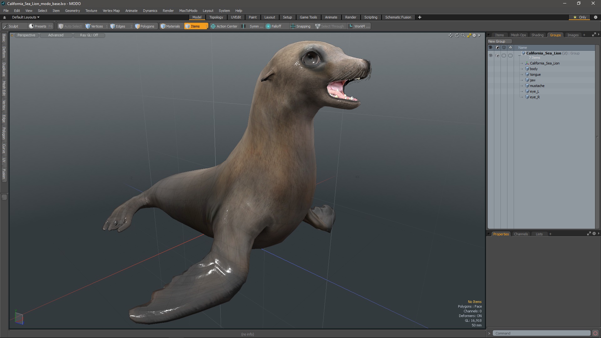 California Sea Lion 3D model