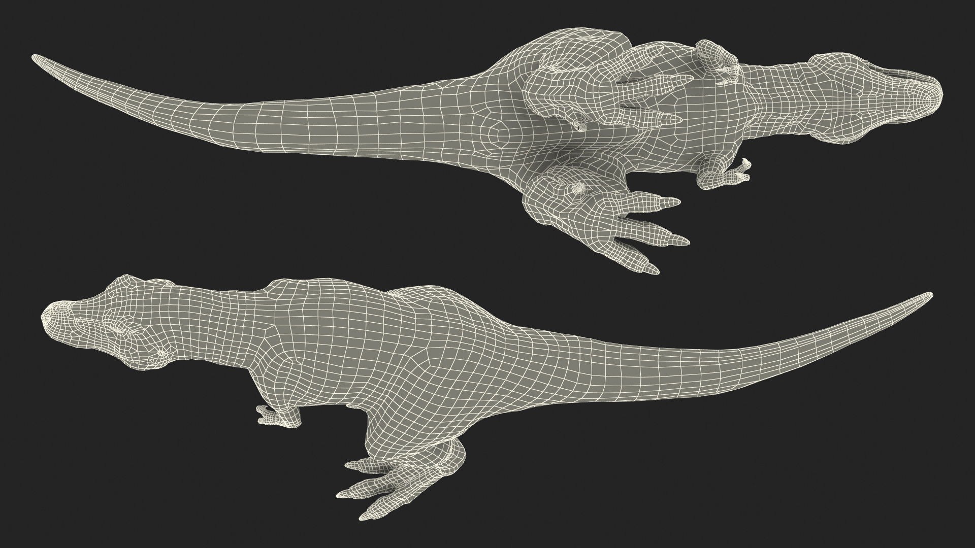 3D Animated Tyrannosaurus Rex Waiting Rigged