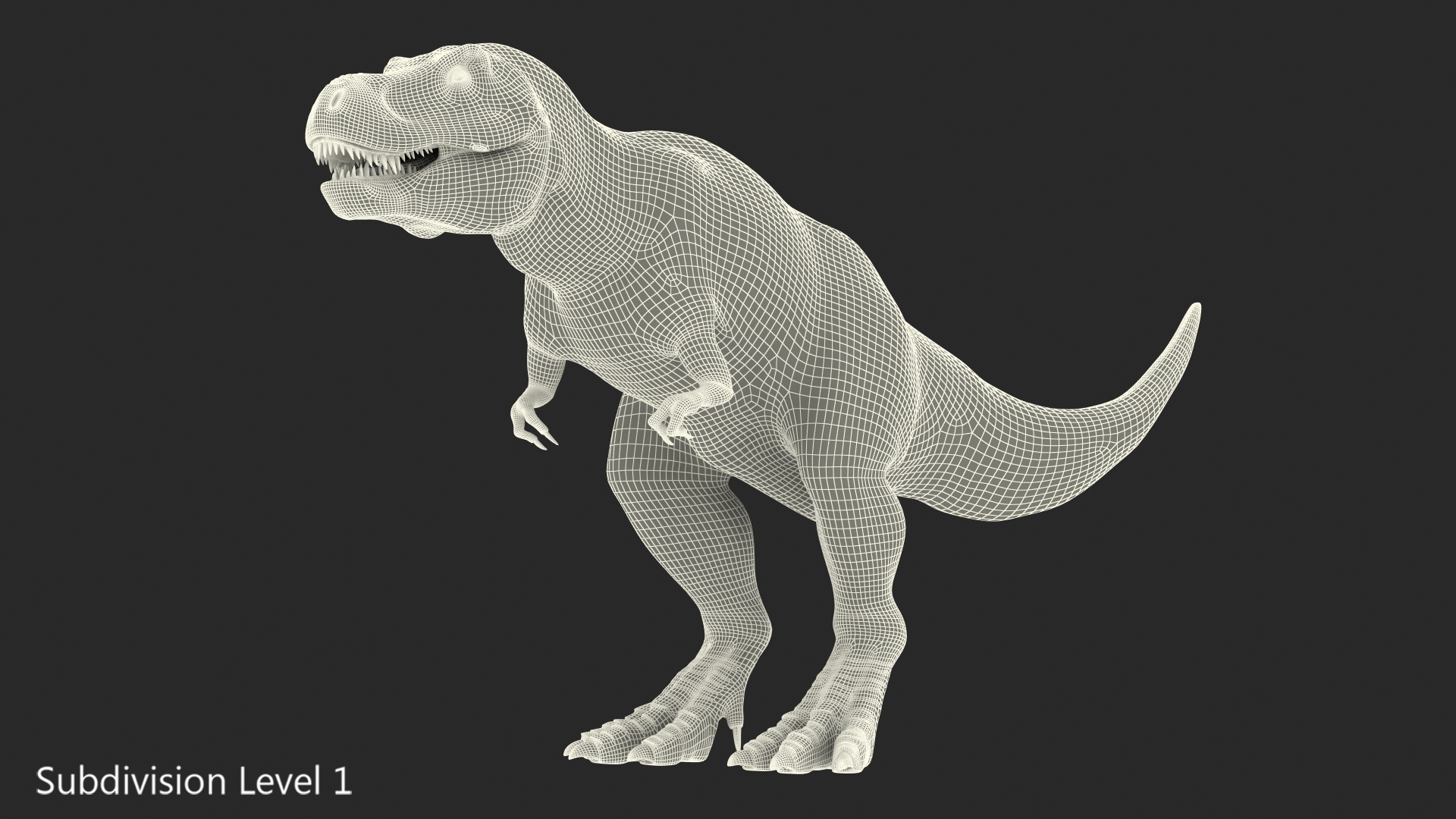 3D Animated Tyrannosaurus Rex Waiting Rigged