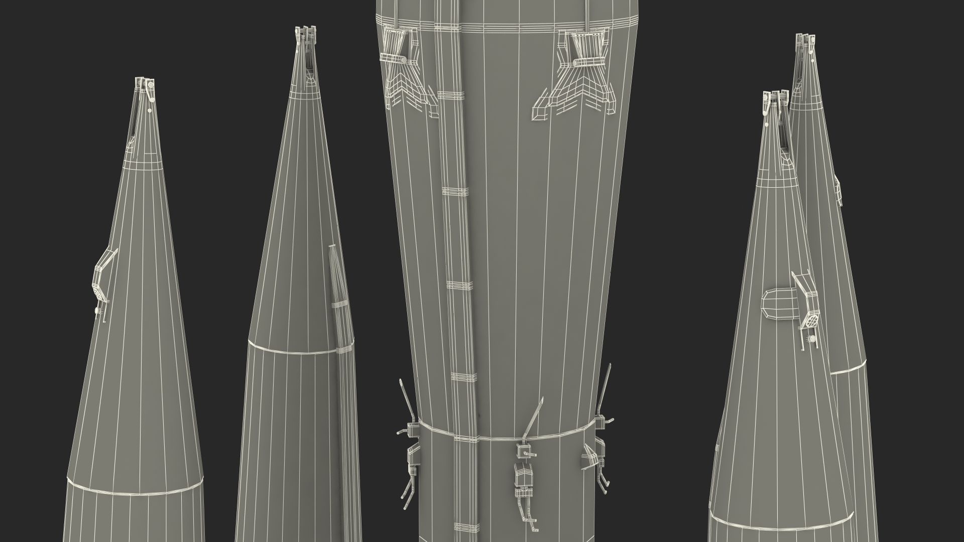 3D Soyuz 2 Orbital Launch Vehicle Main Parts