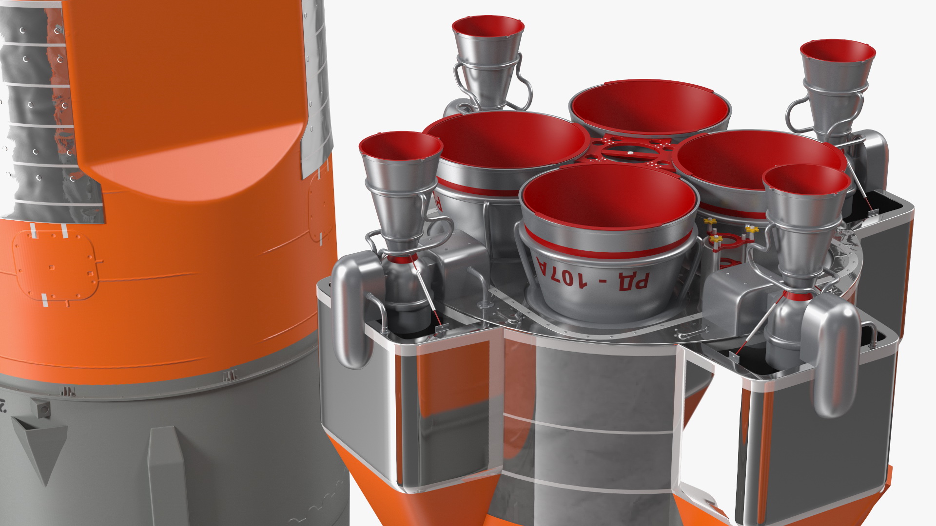 3D Soyuz 2 Orbital Launch Vehicle Main Parts