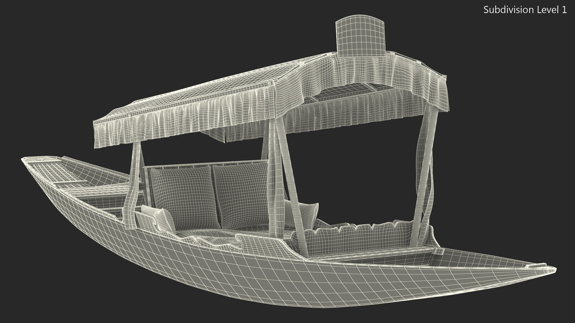Kashmir Shikara Yellow 3D