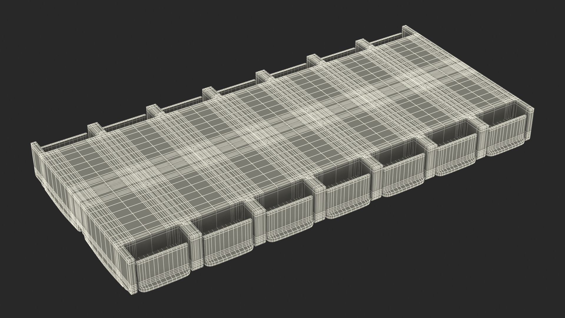 Pill Case Box with 14 Compartments 3D model