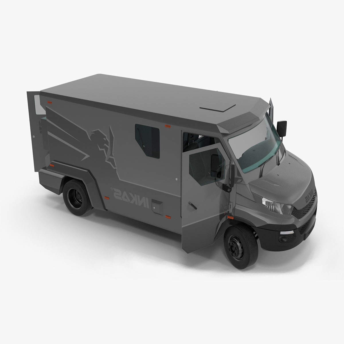 INKAS Armored Vehicle Rigged for Maya 3D
