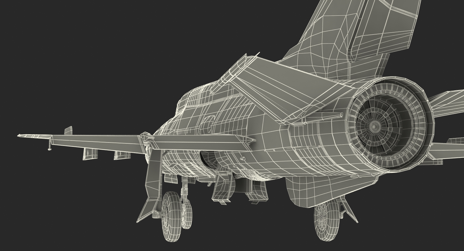 3D model Fighter MiG 21 Fishbed Russian