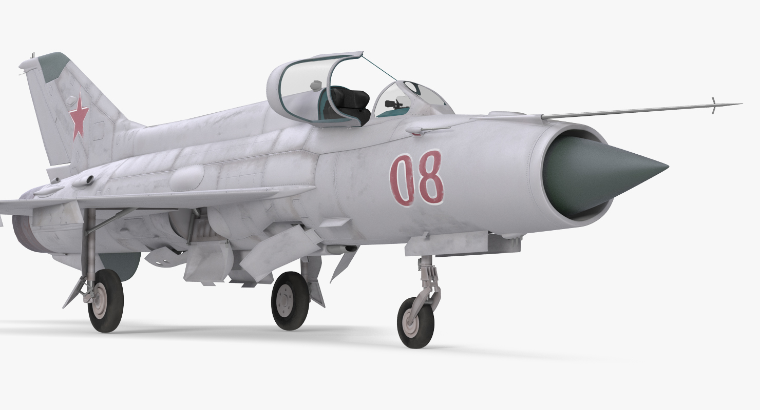 3D model Fighter MiG 21 Fishbed Russian