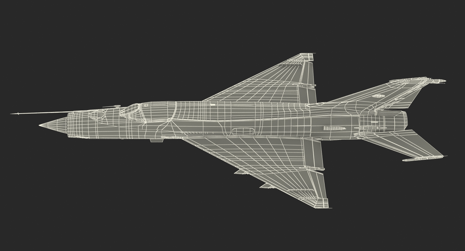 3D model Fighter MiG 21 Fishbed Russian