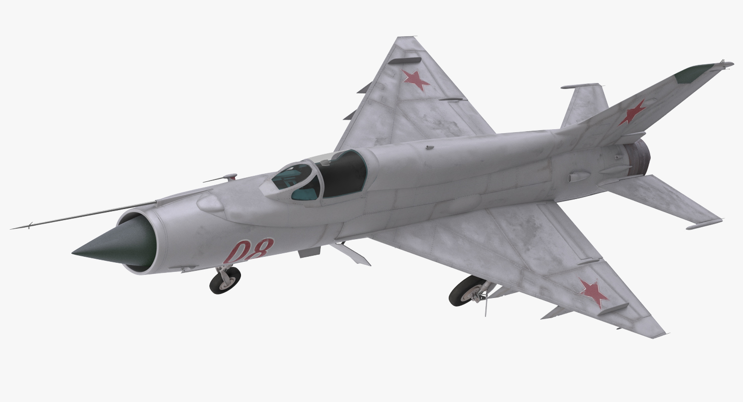 3D model Fighter MiG 21 Fishbed Russian