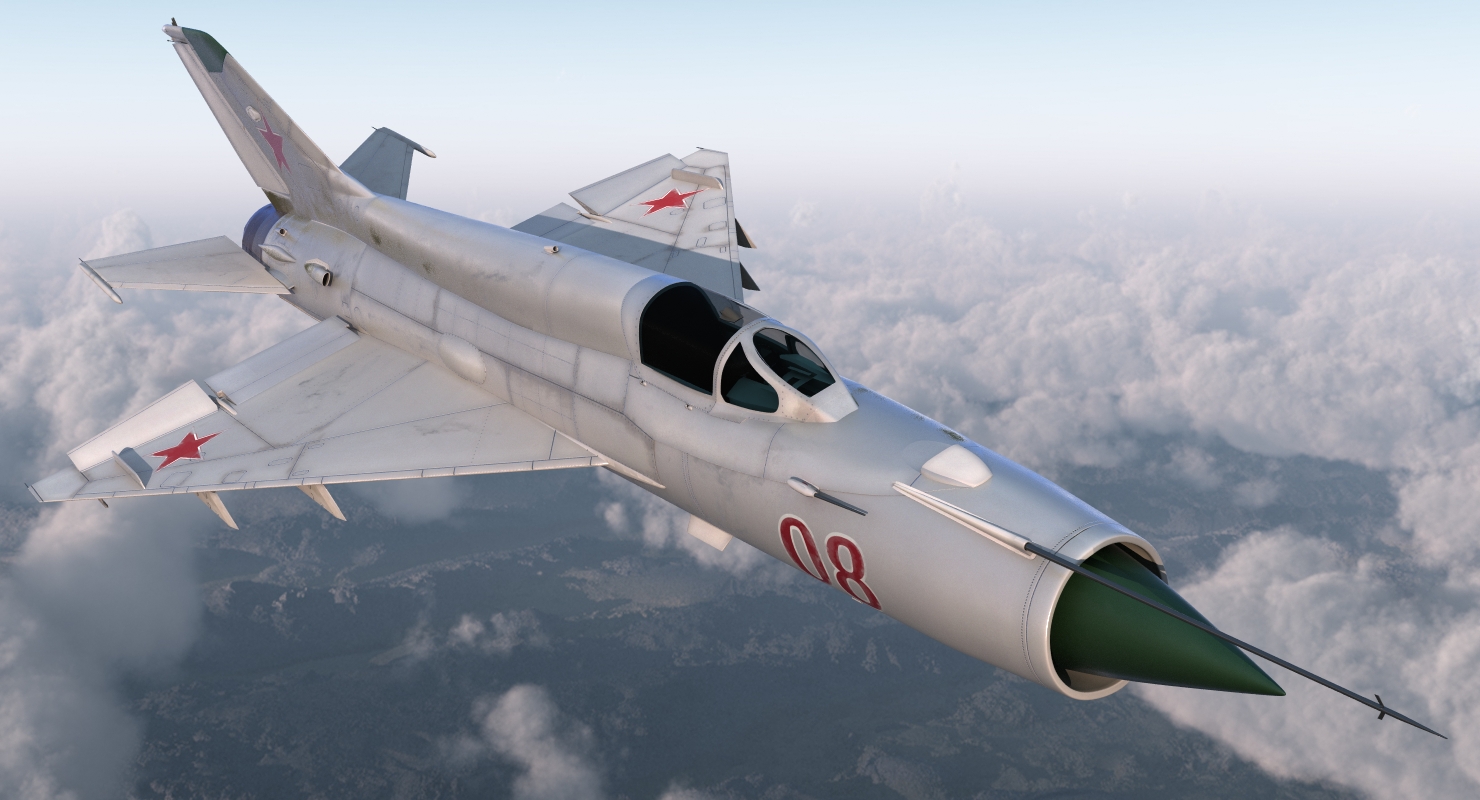 3D model Fighter MiG 21 Fishbed Russian