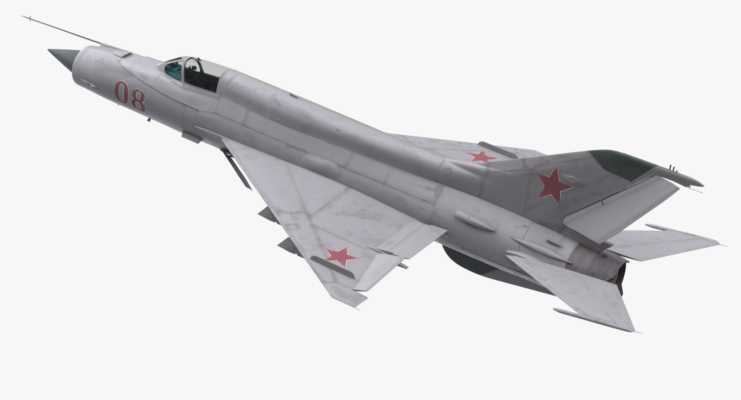 3D model Fighter MiG 21 Fishbed Russian