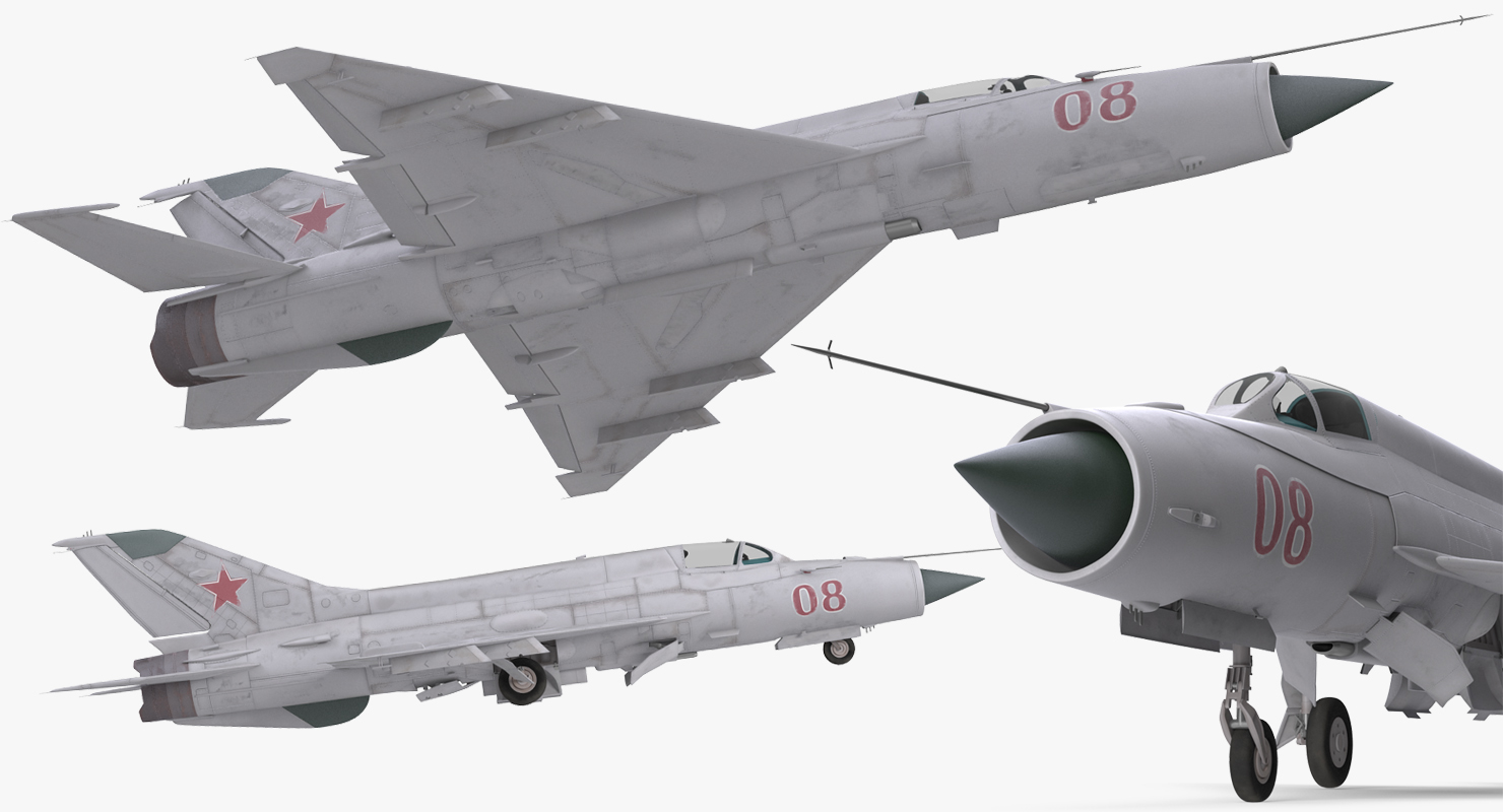 3D model Fighter MiG 21 Fishbed Russian