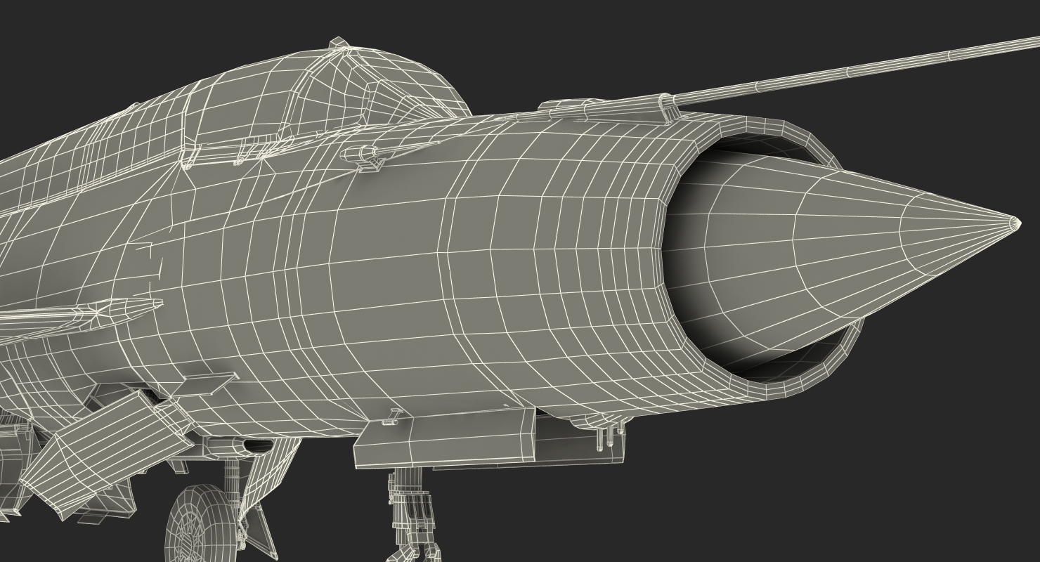 3D model Fighter MiG 21 Fishbed Russian