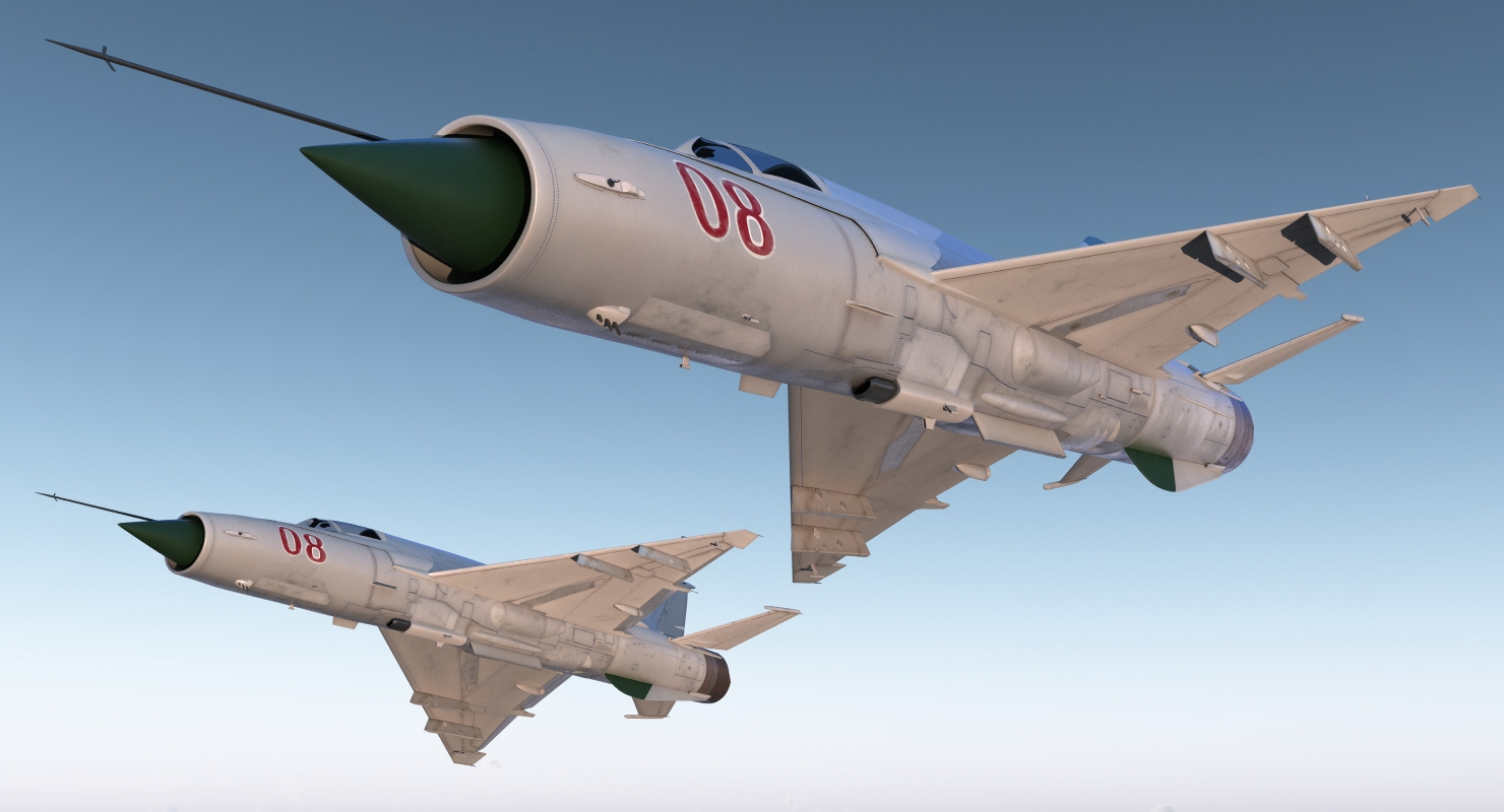 3D model Fighter MiG 21 Fishbed Russian