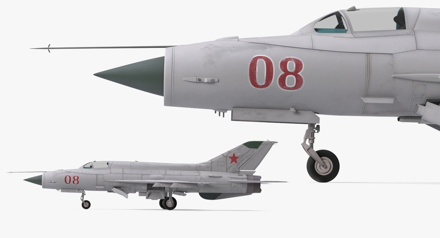 3D model Fighter MiG 21 Fishbed Russian