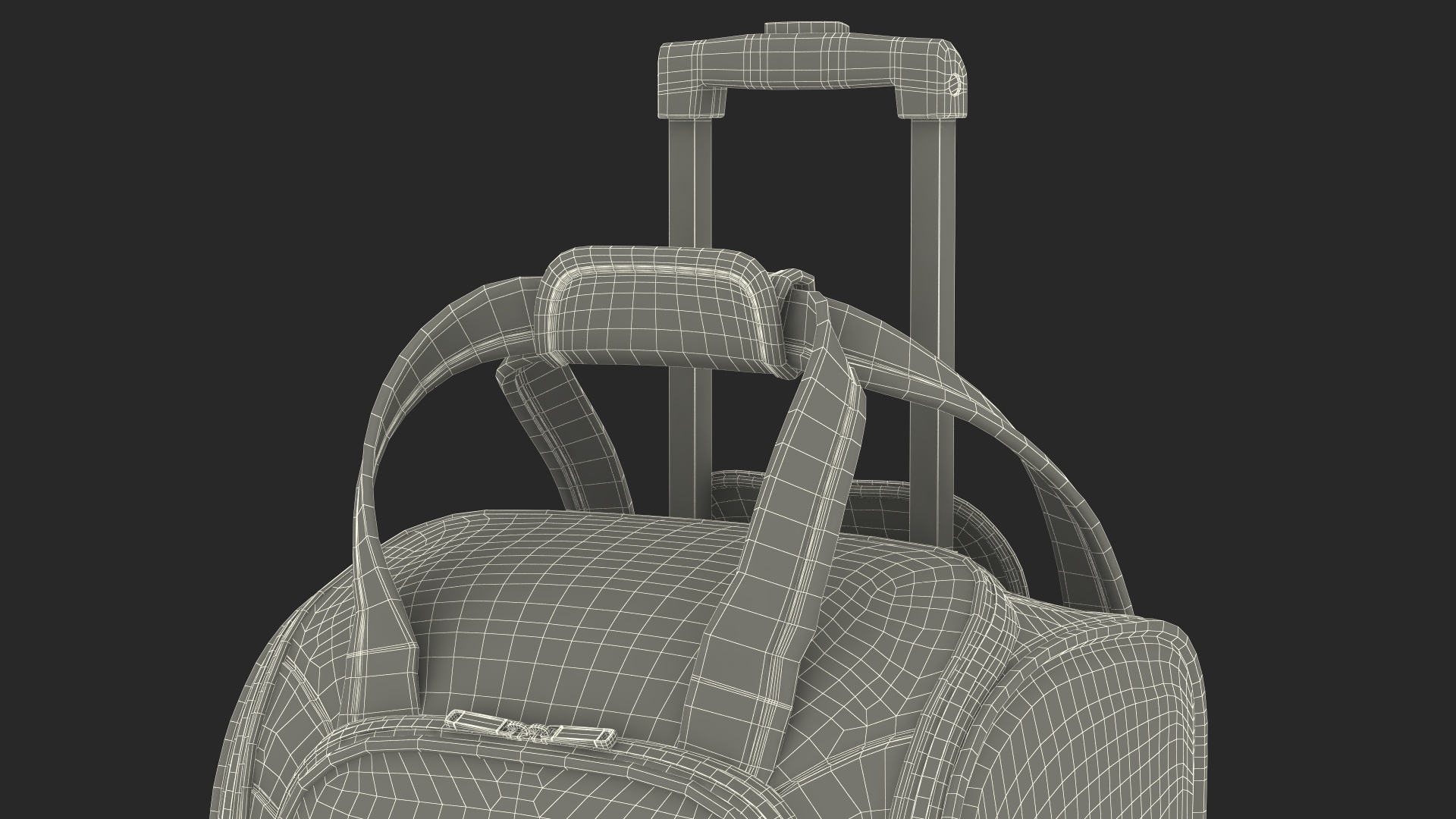 Blue Softshell Luggage 3D