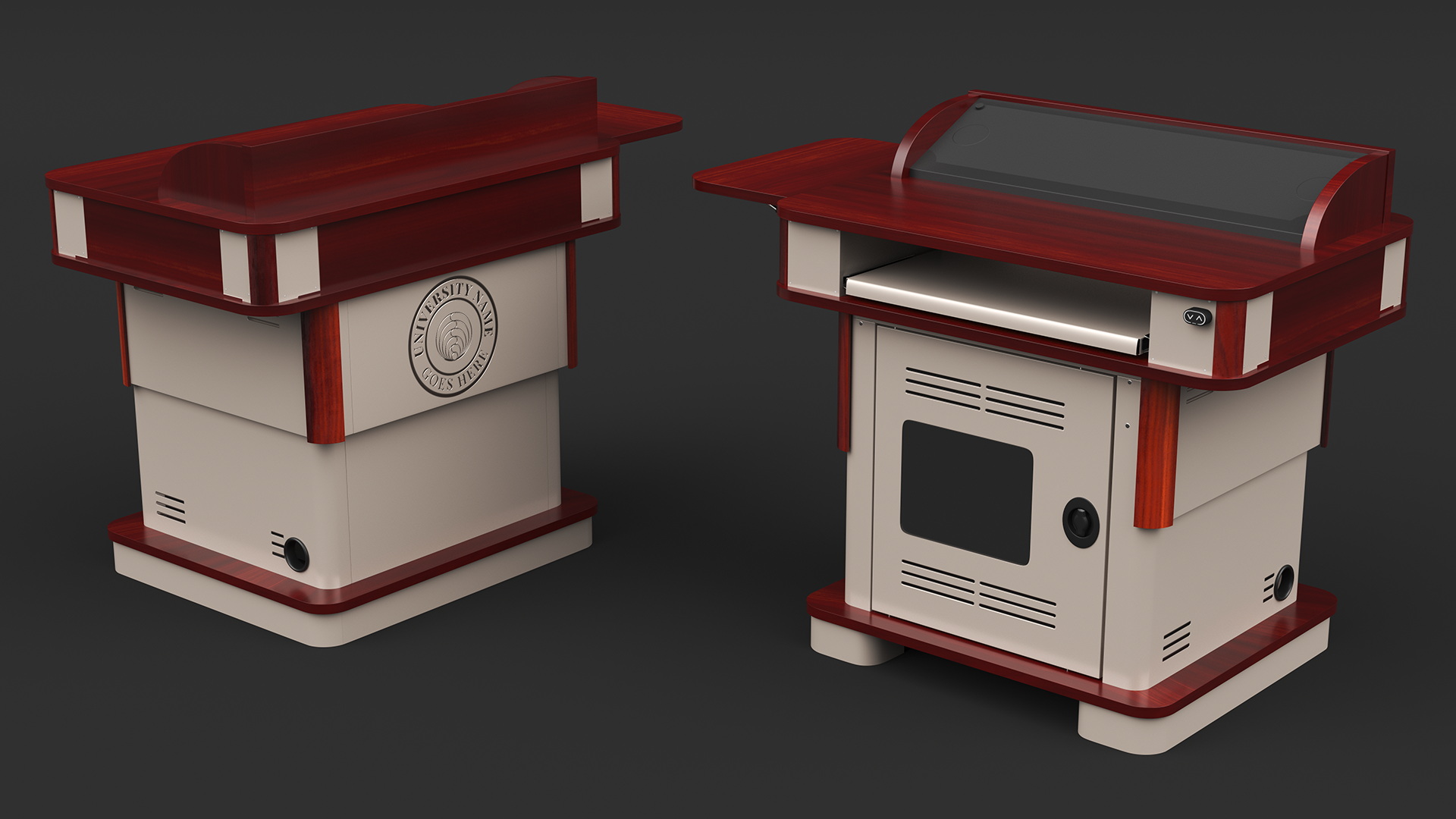 3D University Lectern model