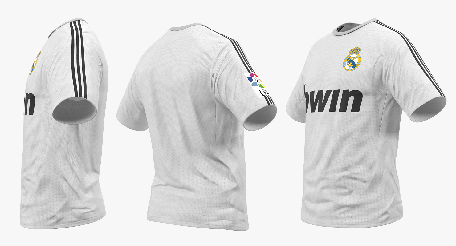 Soccer or Football Player Real Madrid with Hair 3D