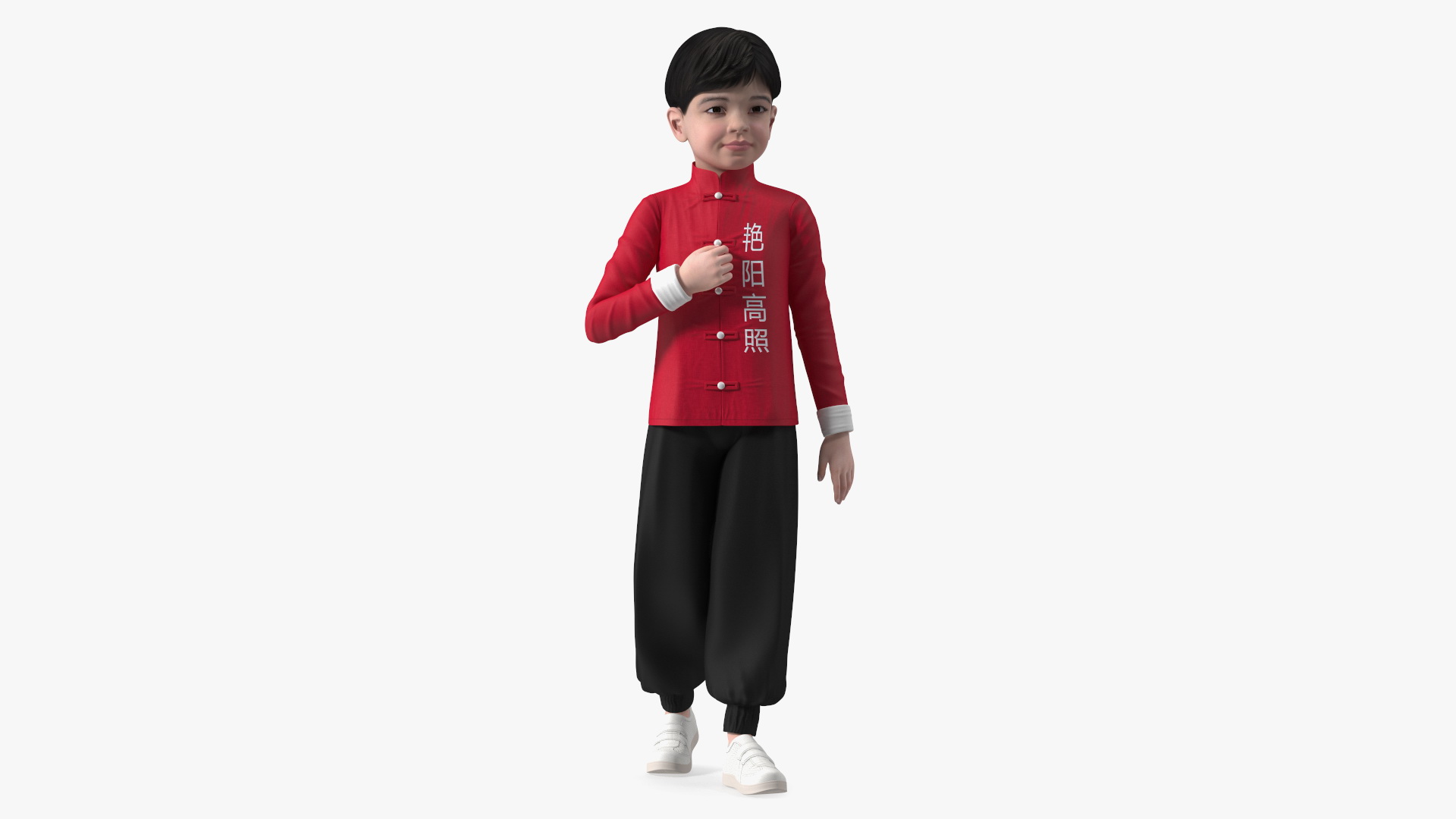 Asian Boy Traditional Costume 3D model