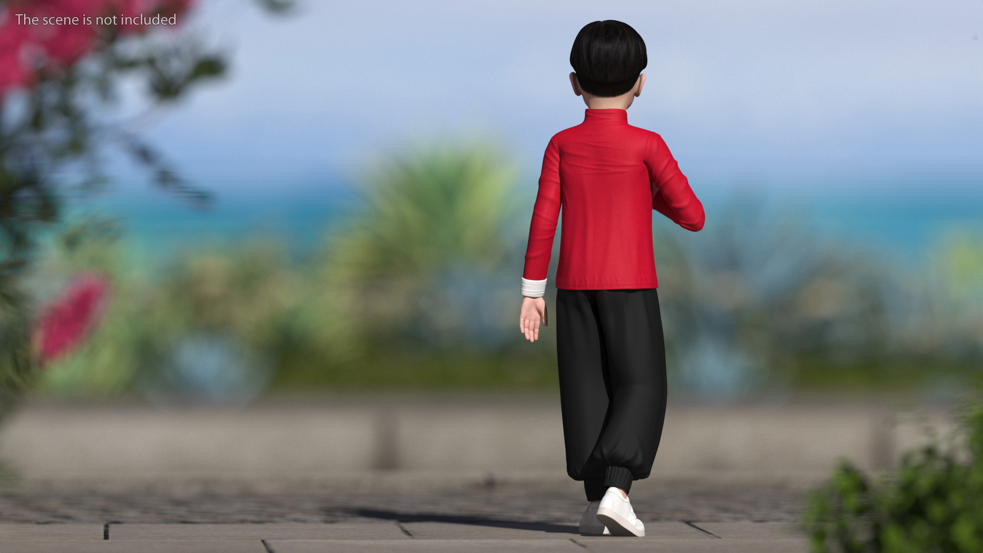Asian Boy Traditional Costume 3D model