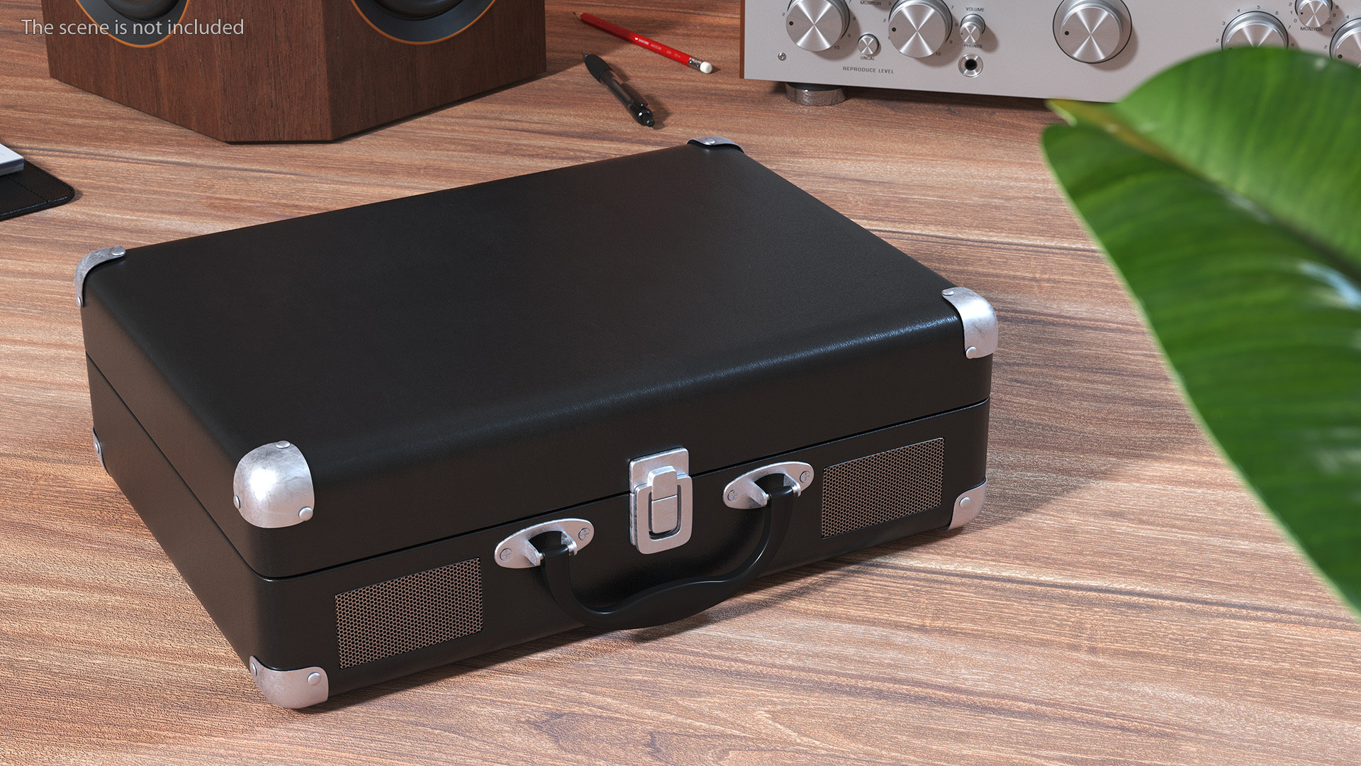 3D Turntable Player Vinyl Record Player Closed model