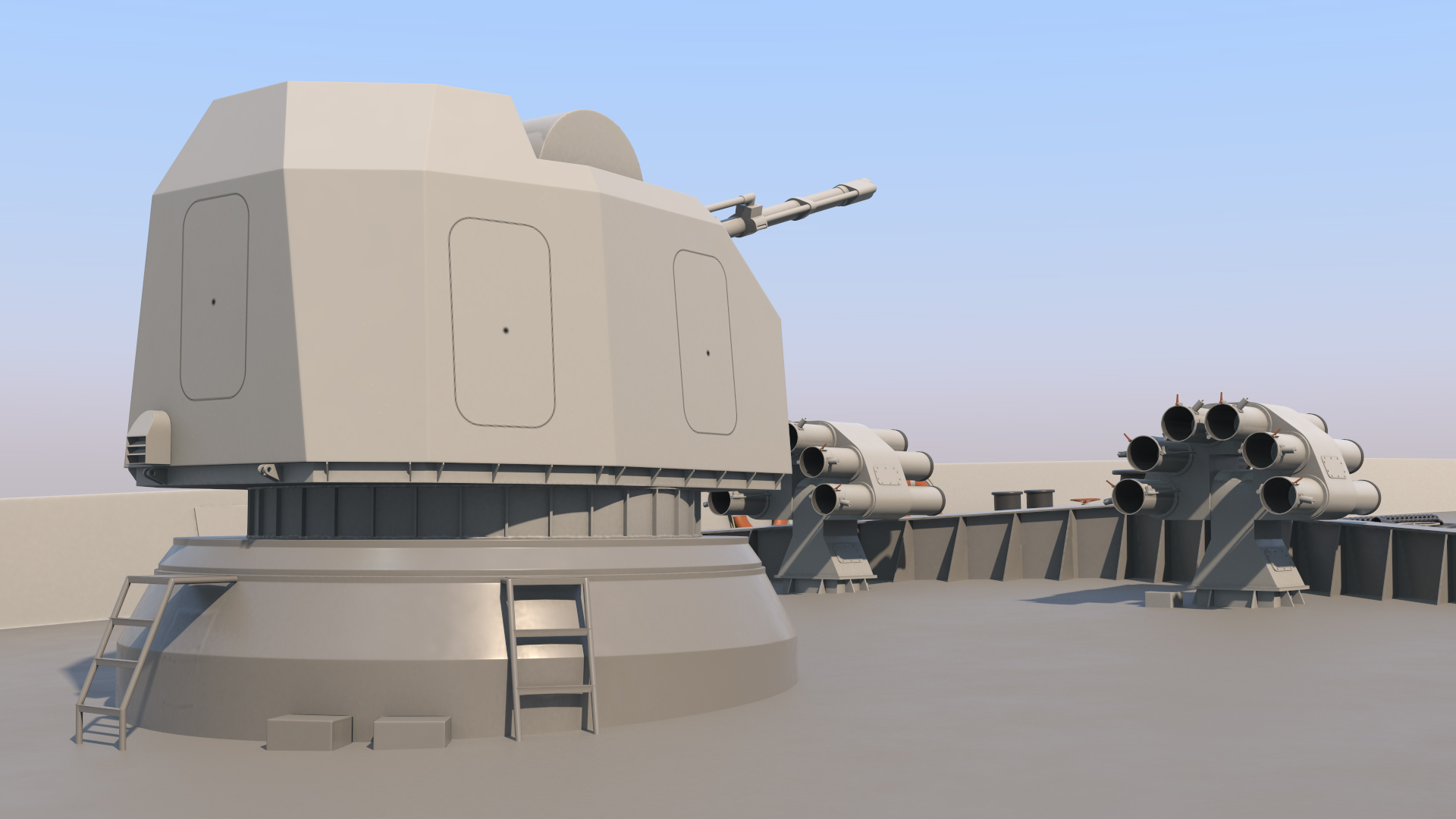 Frigate Rigged 3D model