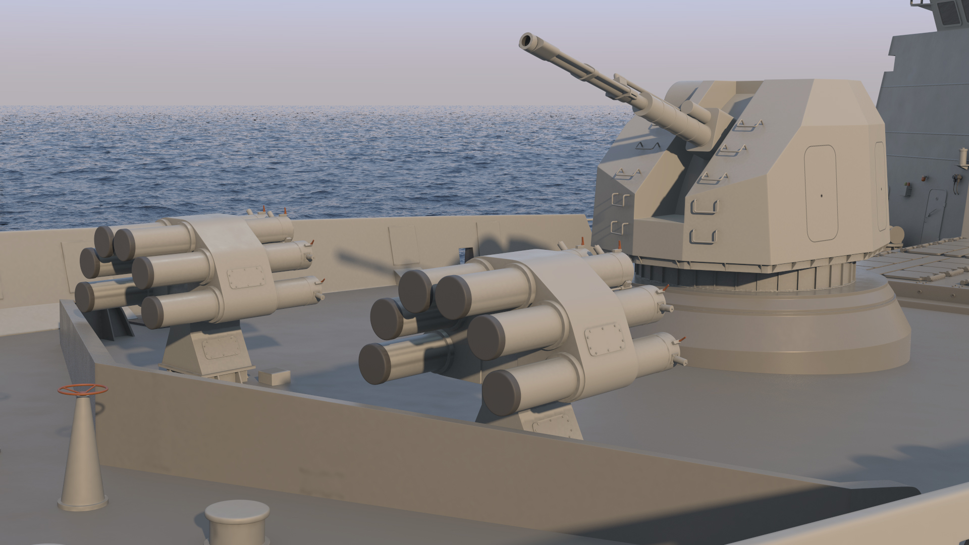 Frigate Rigged 3D model