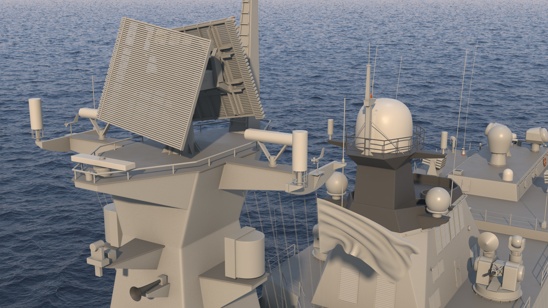 Frigate Rigged 3D model