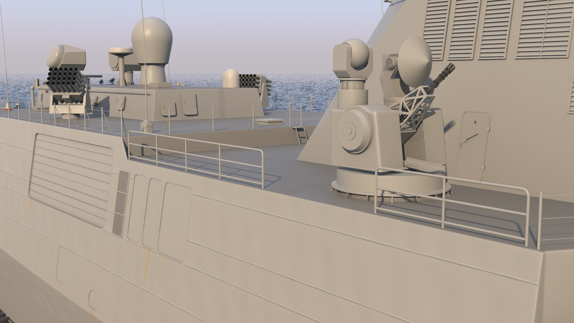 Frigate Rigged 3D model