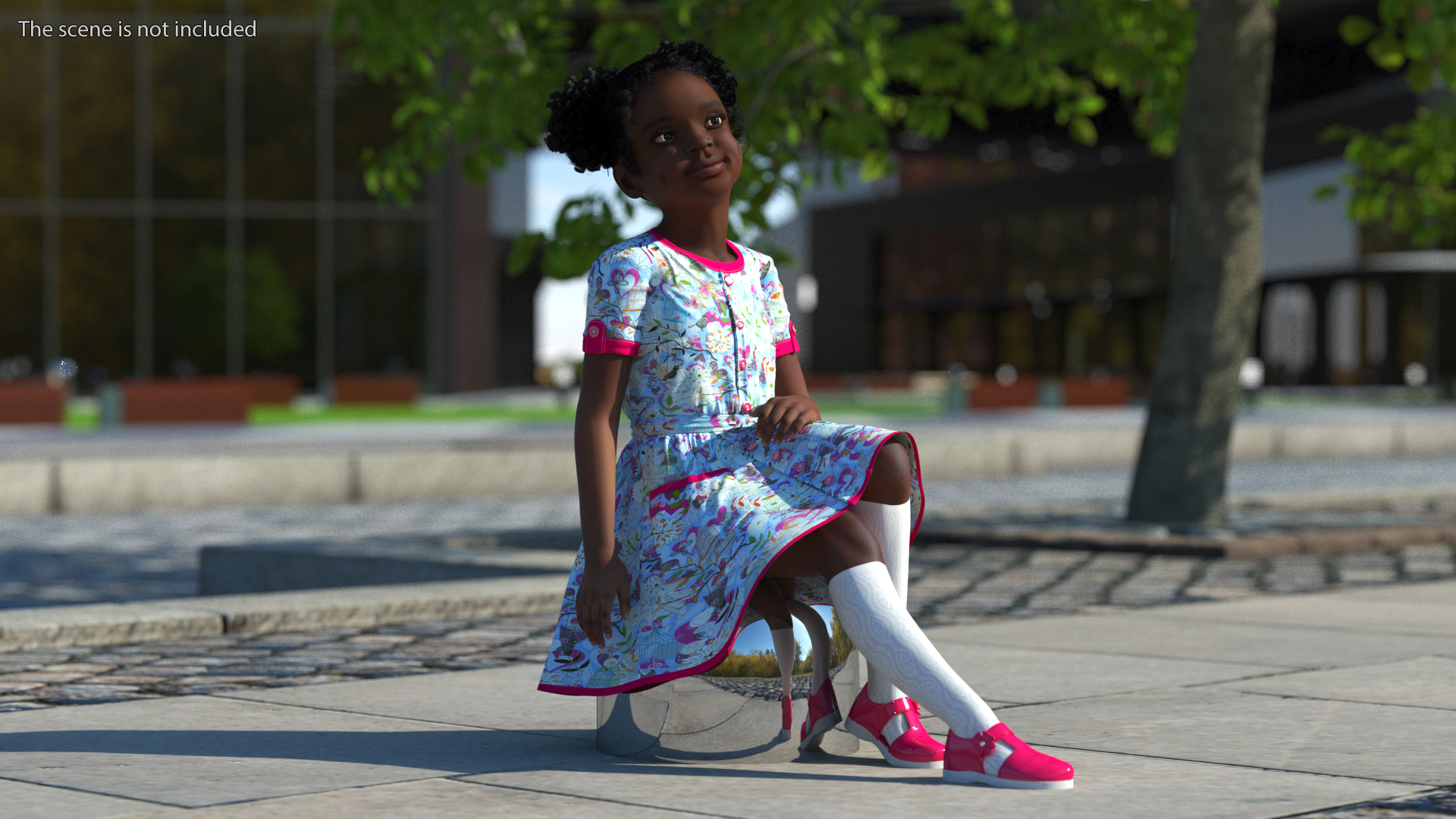 Black Child Girl Rigged for Cinema 4D 3D