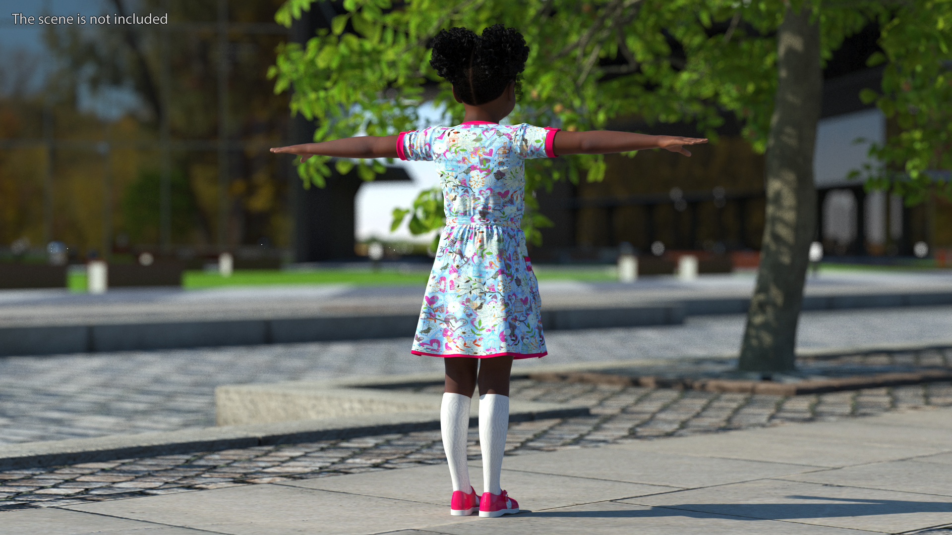 Black Child Girl Rigged for Cinema 4D 3D