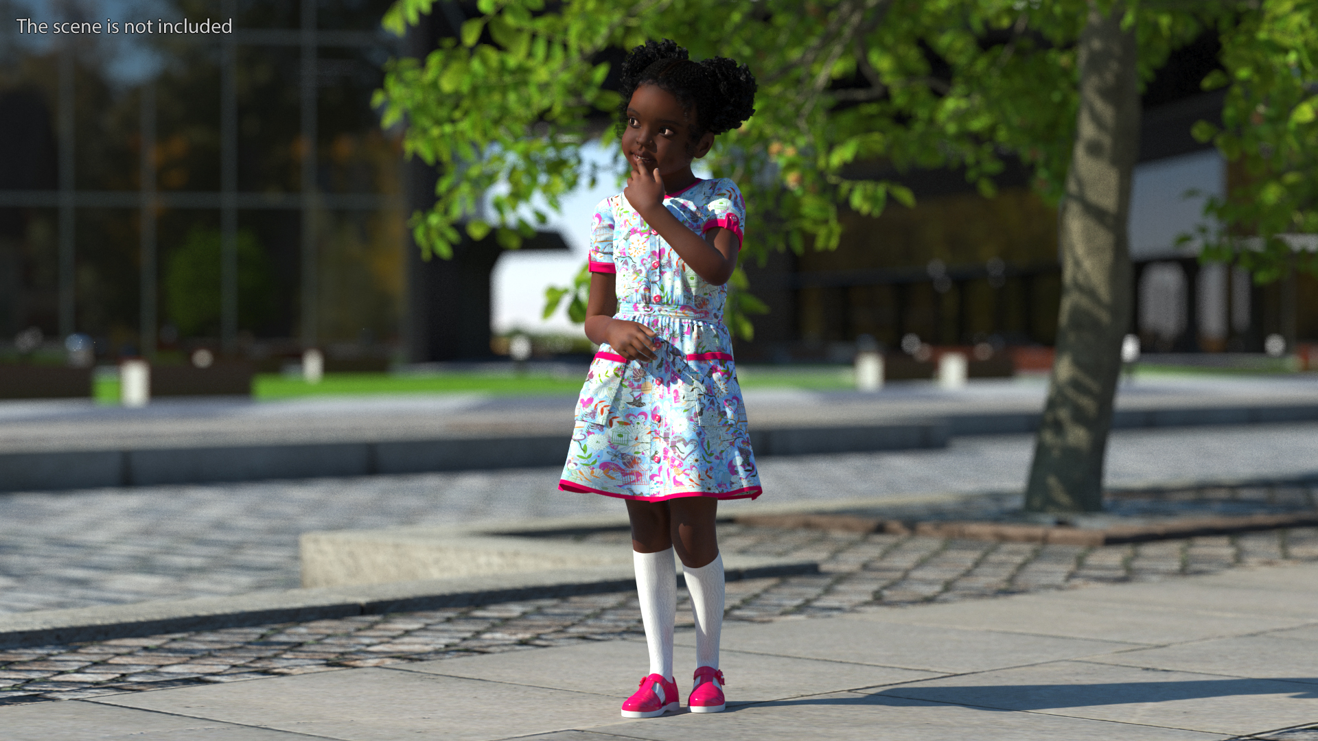 Black Child Girl Rigged for Cinema 4D 3D