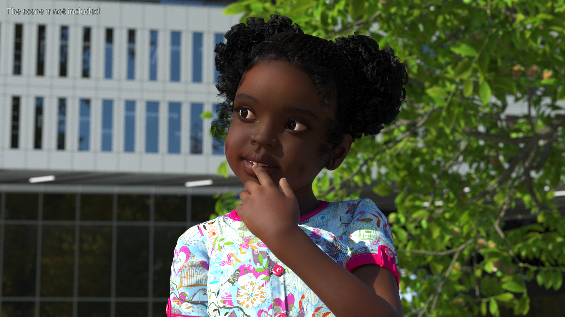 Black Child Girl Rigged for Cinema 4D 3D