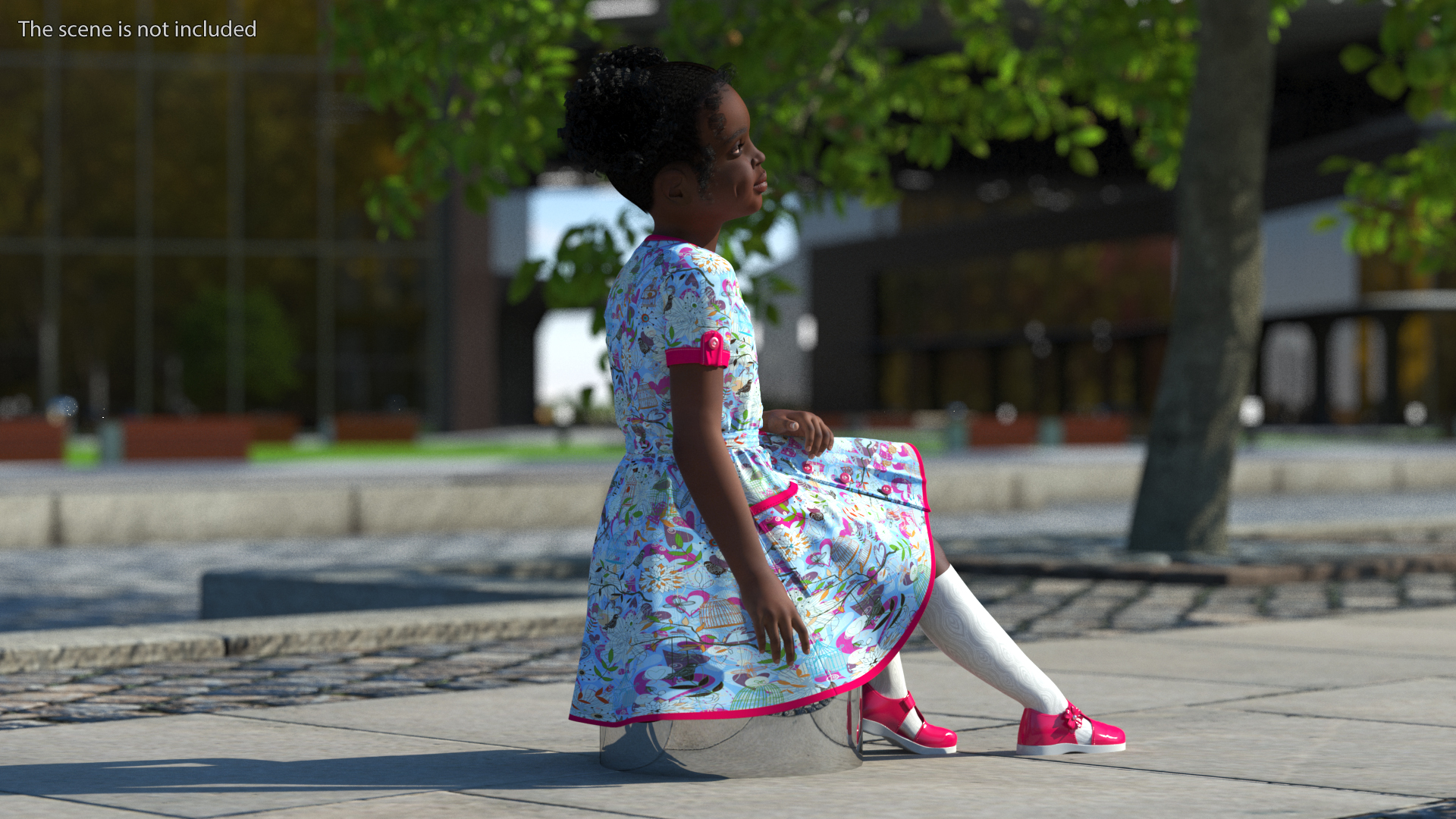 Black Child Girl Rigged for Cinema 4D 3D