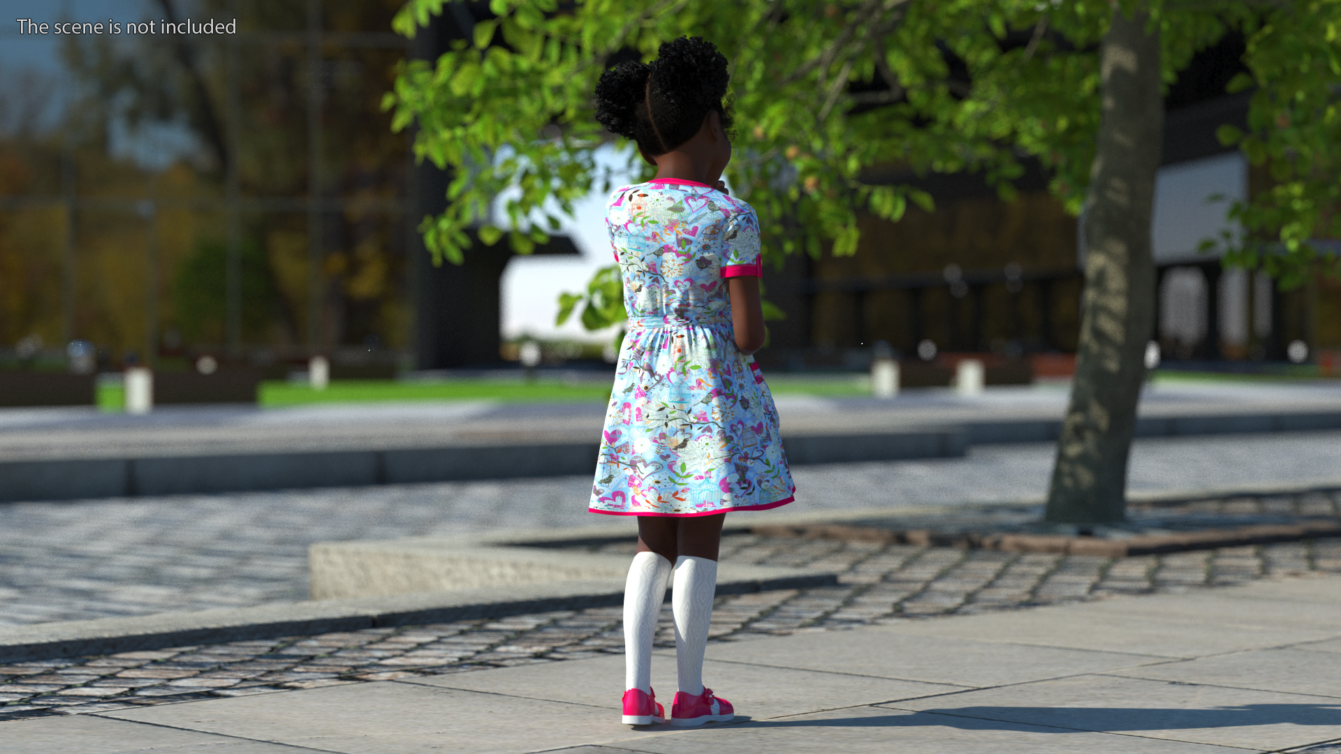 Black Child Girl Rigged for Cinema 4D 3D