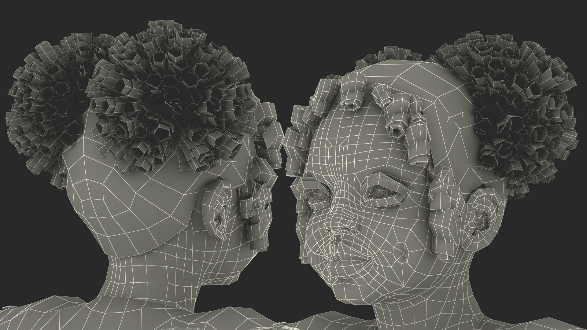 Black Child Girl Rigged for Cinema 4D 3D