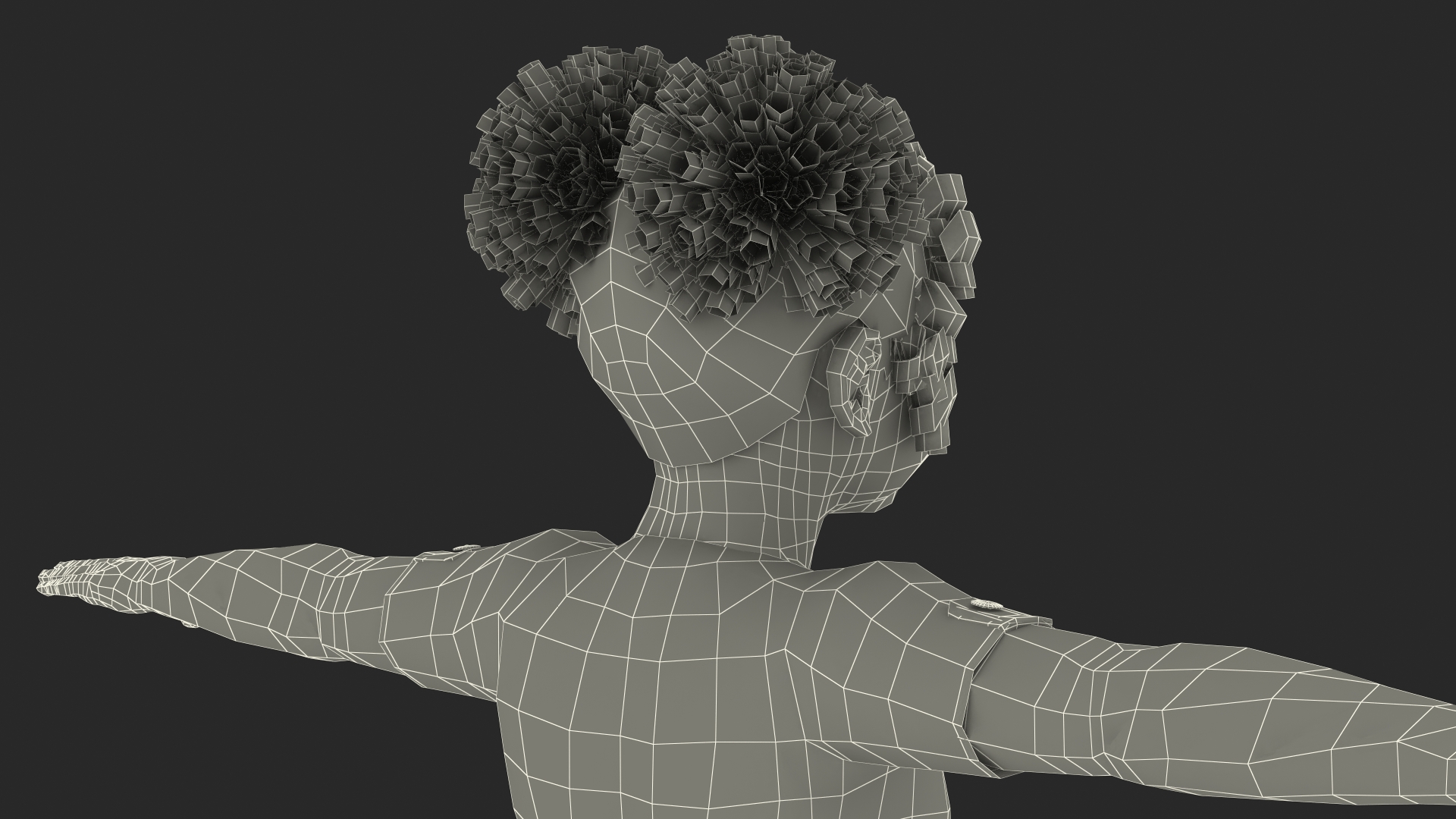 Black Child Girl Rigged for Cinema 4D 3D
