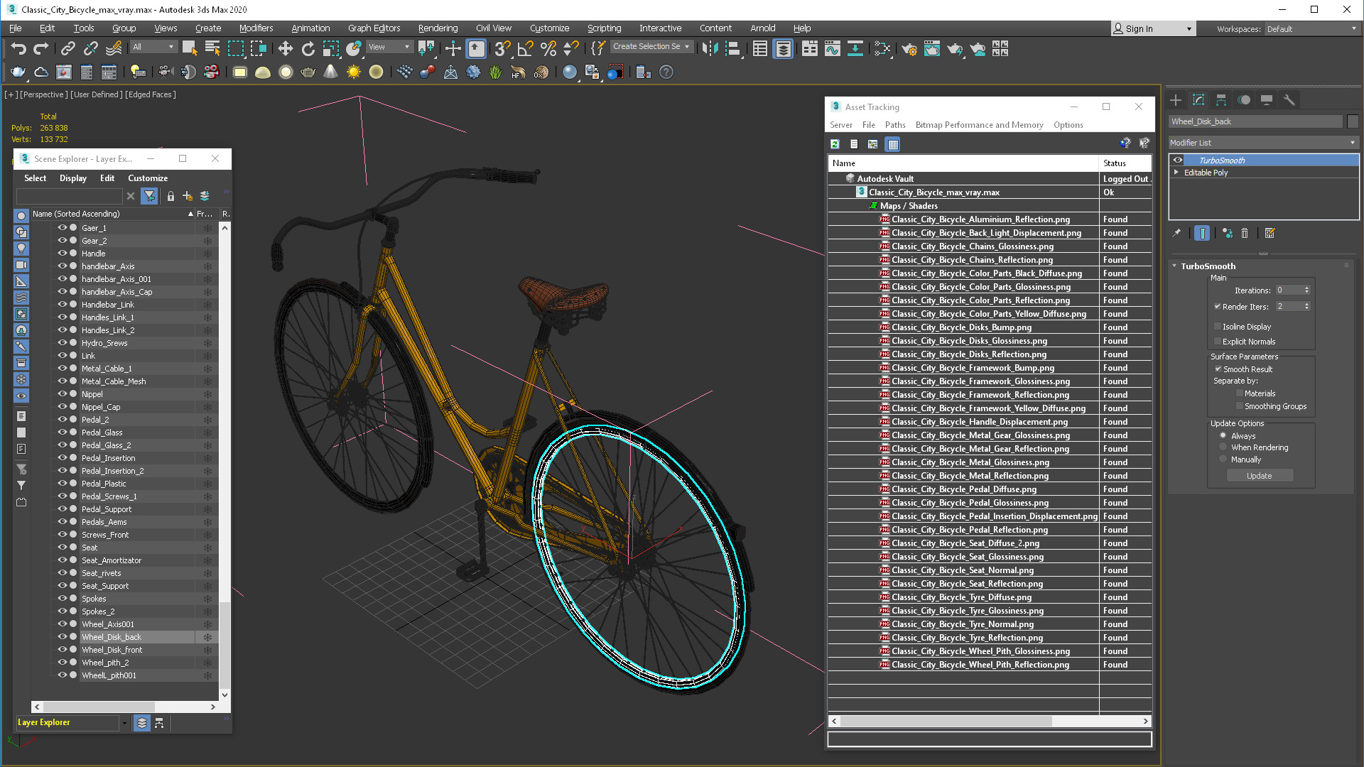 3D model Classic City Bicycle