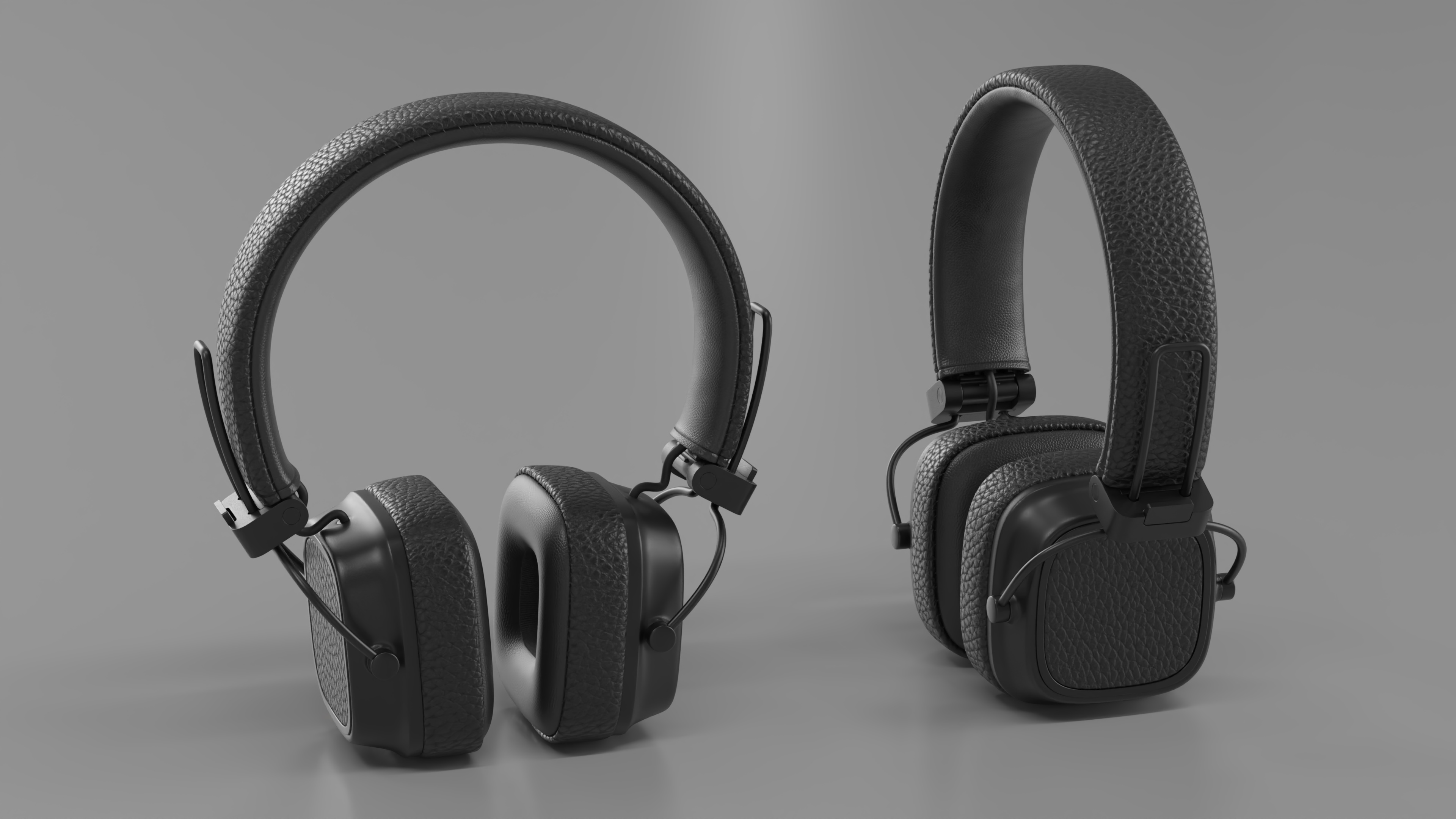 3D Overhead Headphones Black Generic model