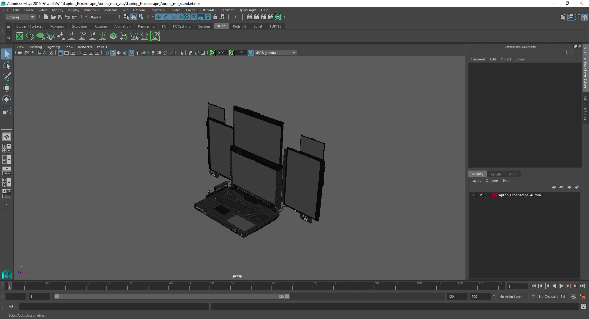 Laptop Expanscape Aurora 3D model