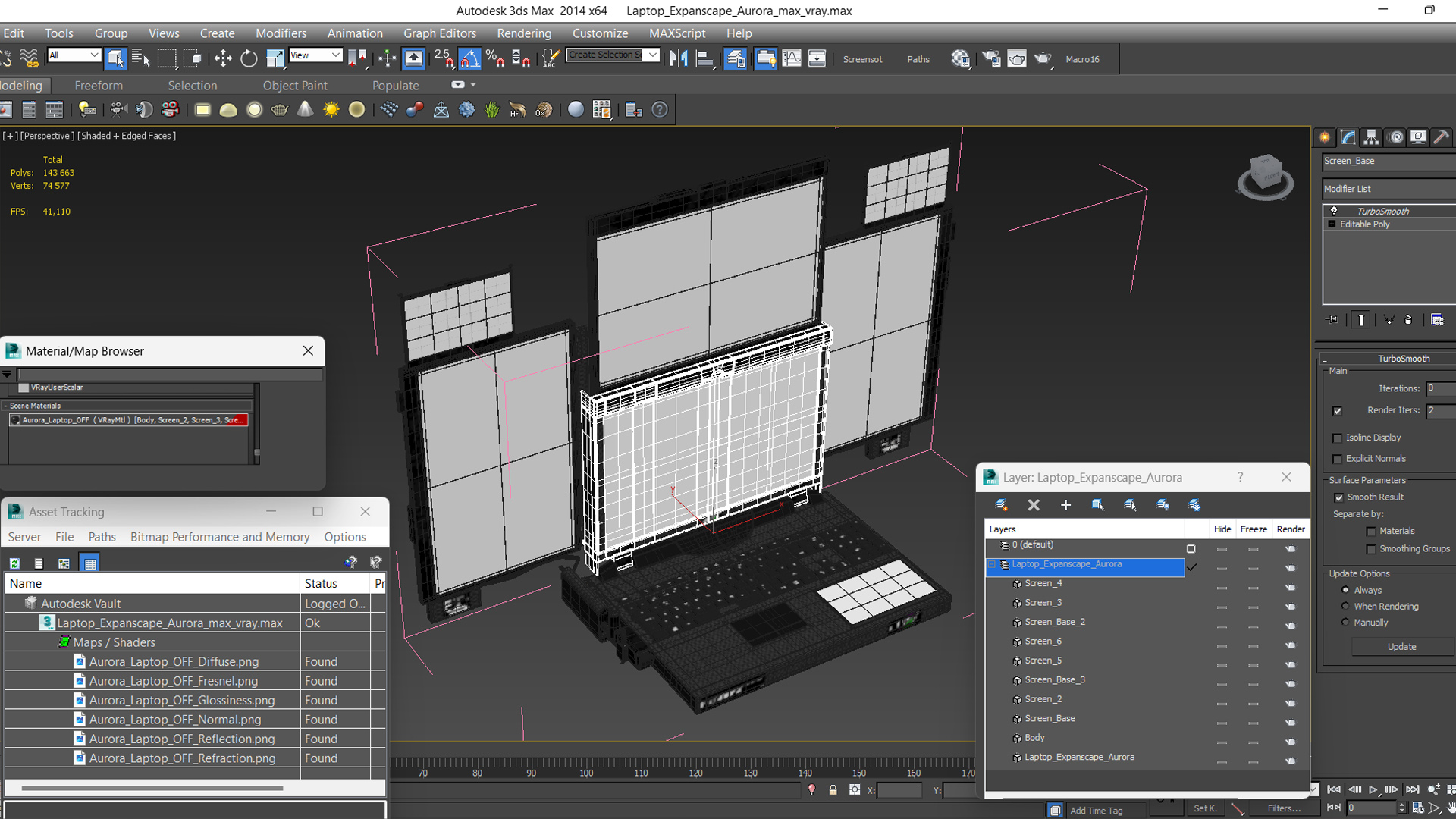 Laptop Expanscape Aurora 3D model