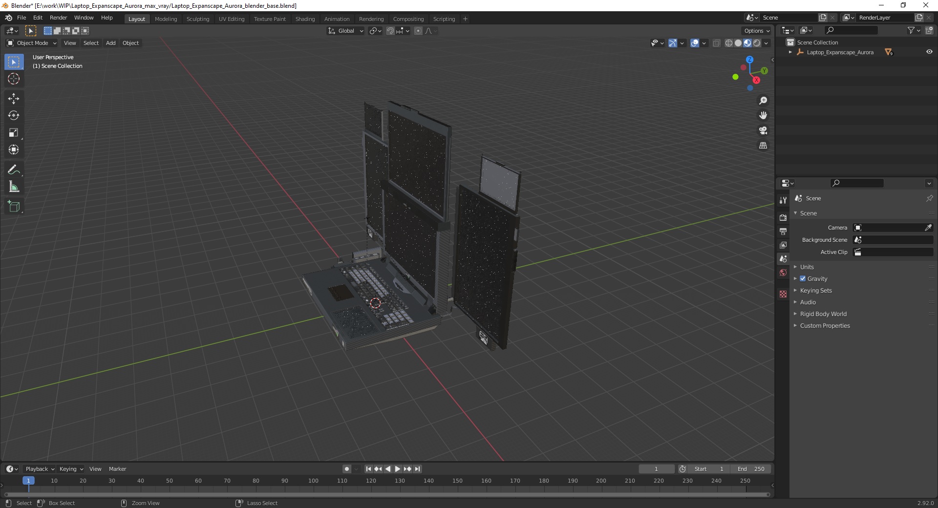 Laptop Expanscape Aurora 3D model