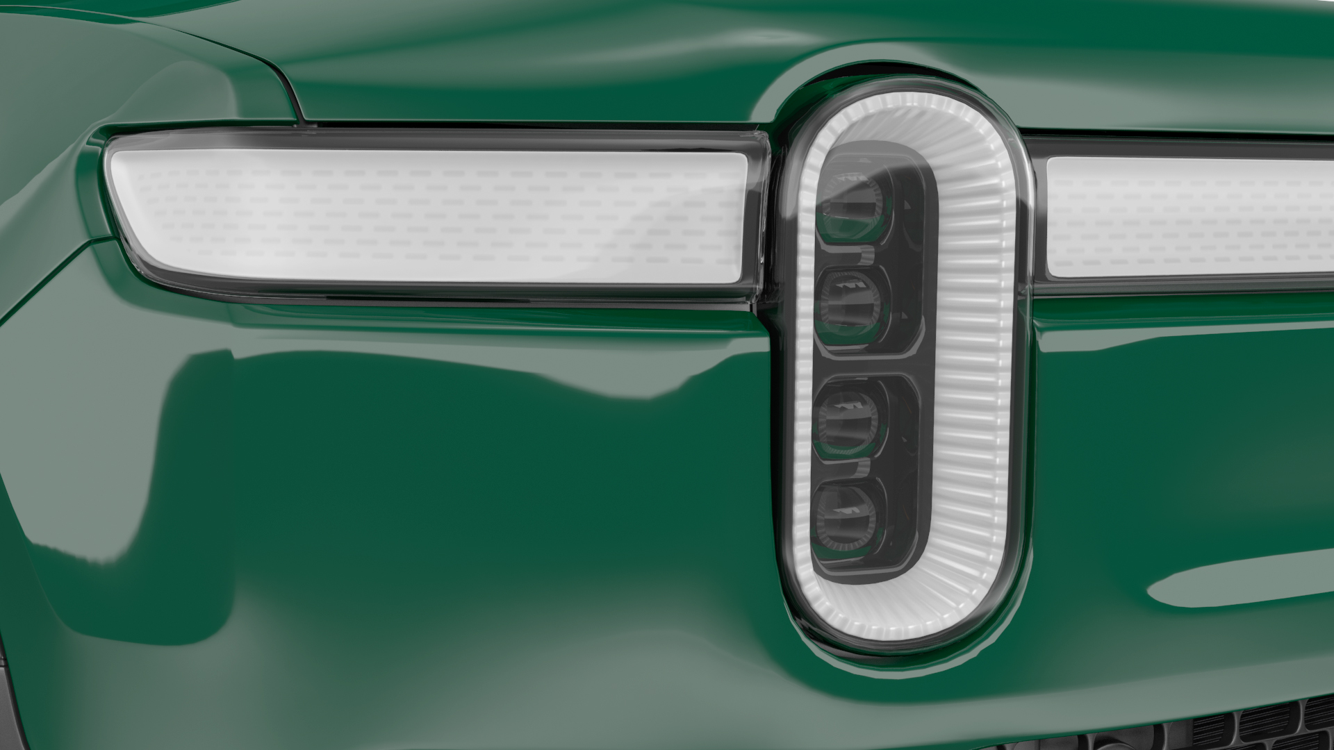 2023 Rivian R1S Simple Interior Green 3D