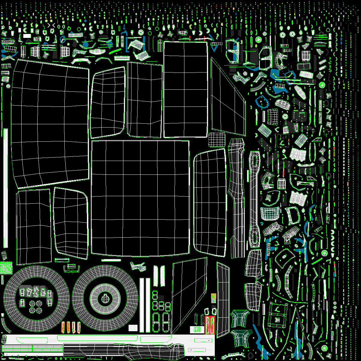 2023 Rivian R1S Simple Interior Green 3D