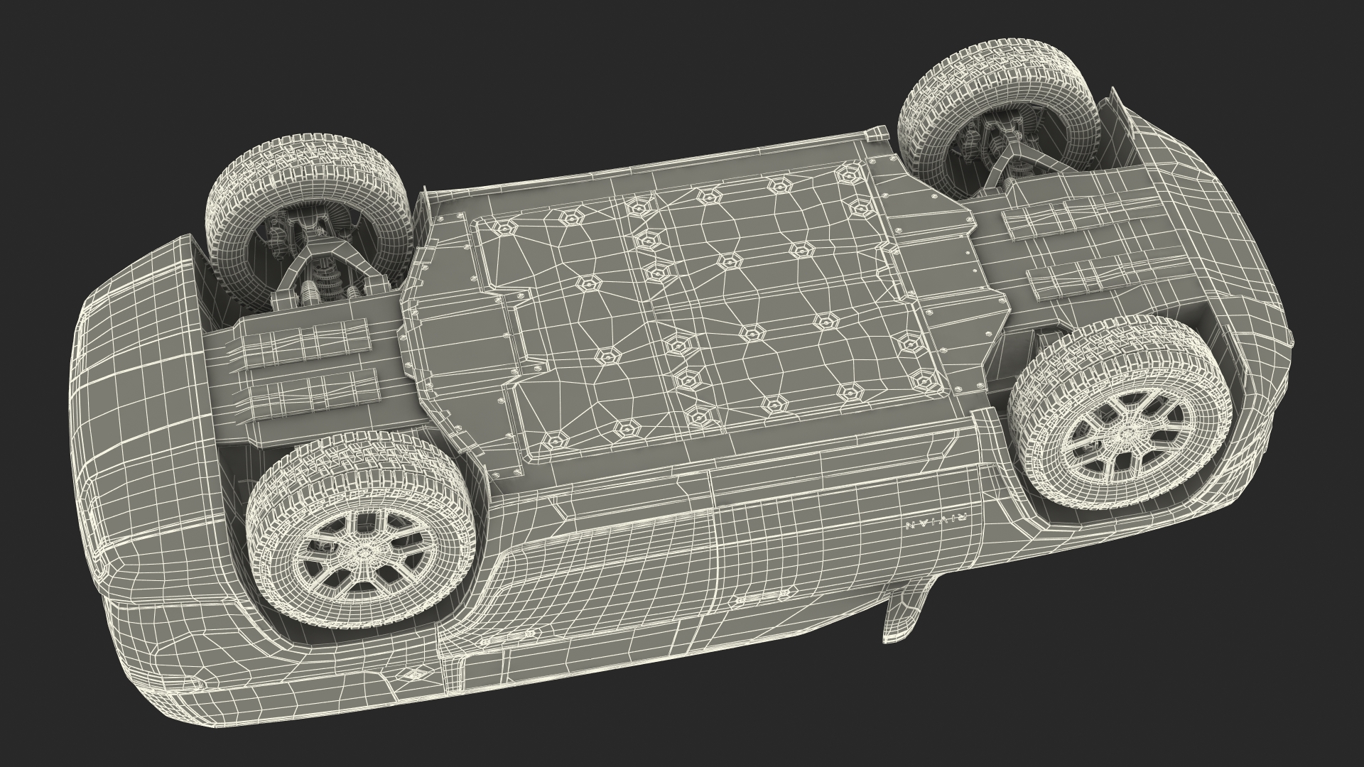 2023 Rivian R1S Simple Interior Green 3D