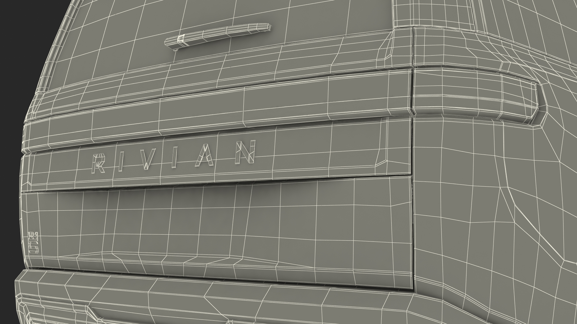 2023 Rivian R1S Simple Interior Green 3D