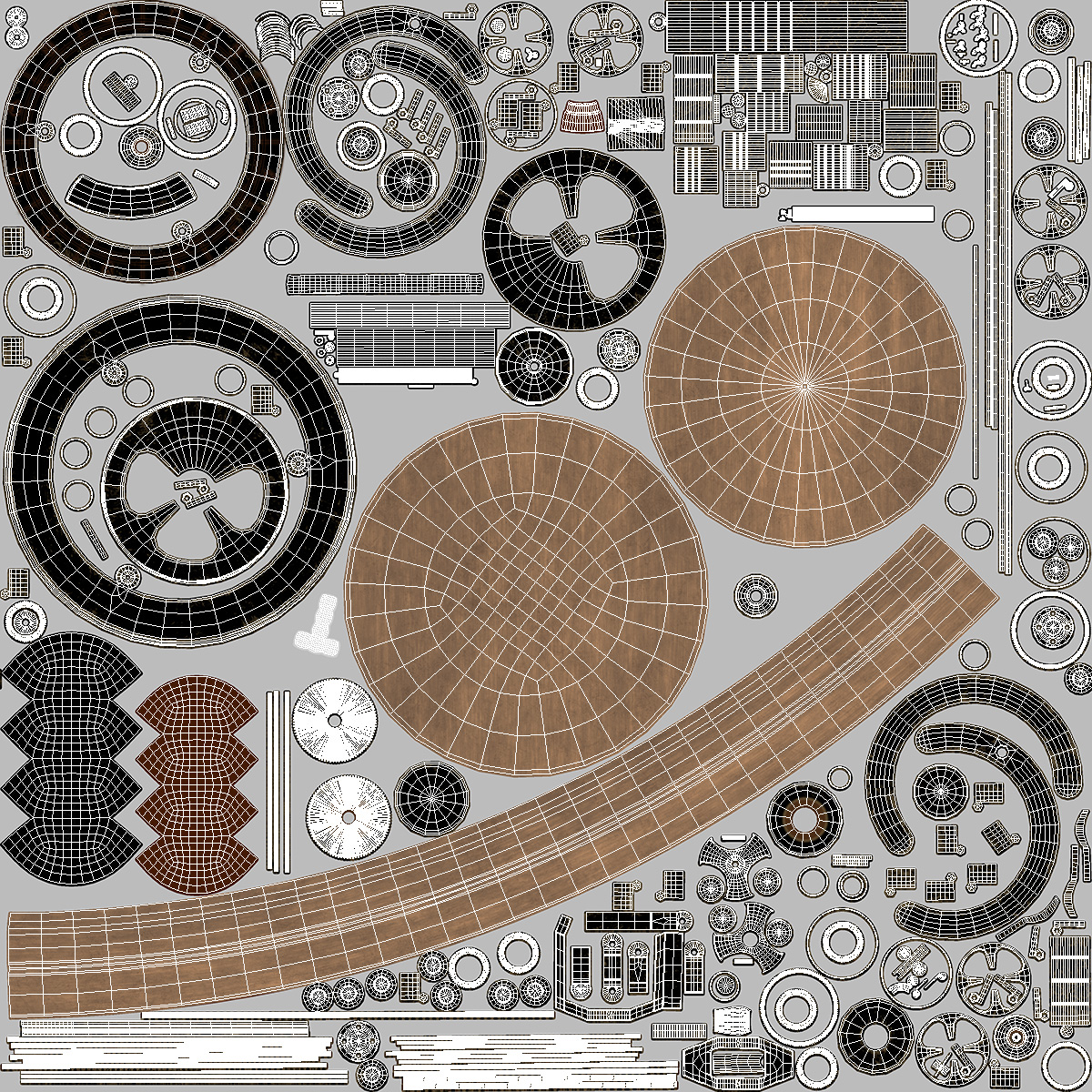 Steel Antique Orrery Solar System Rigged for Maya 3D model