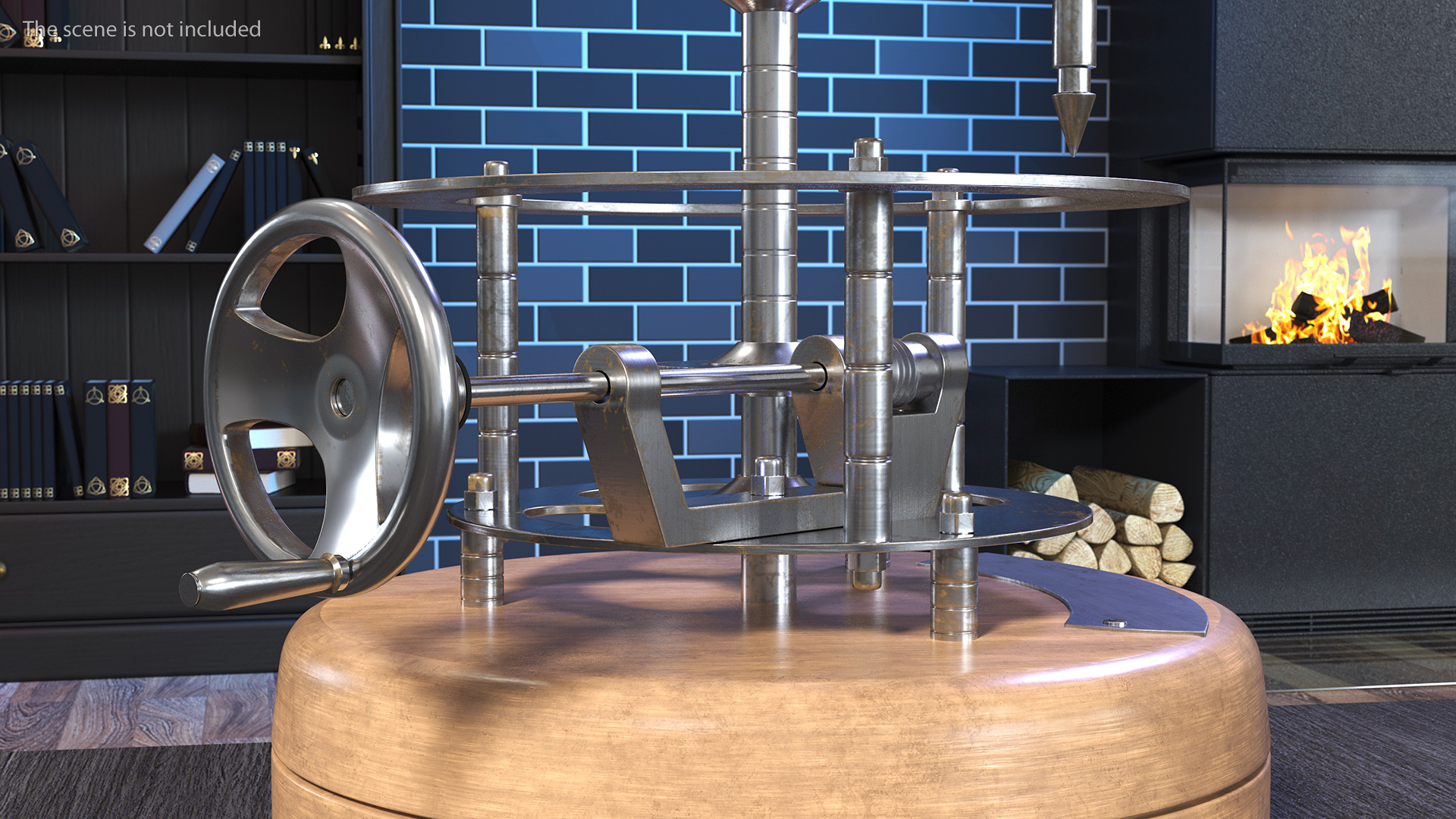Steel Antique Orrery Solar System Rigged for Maya 3D model