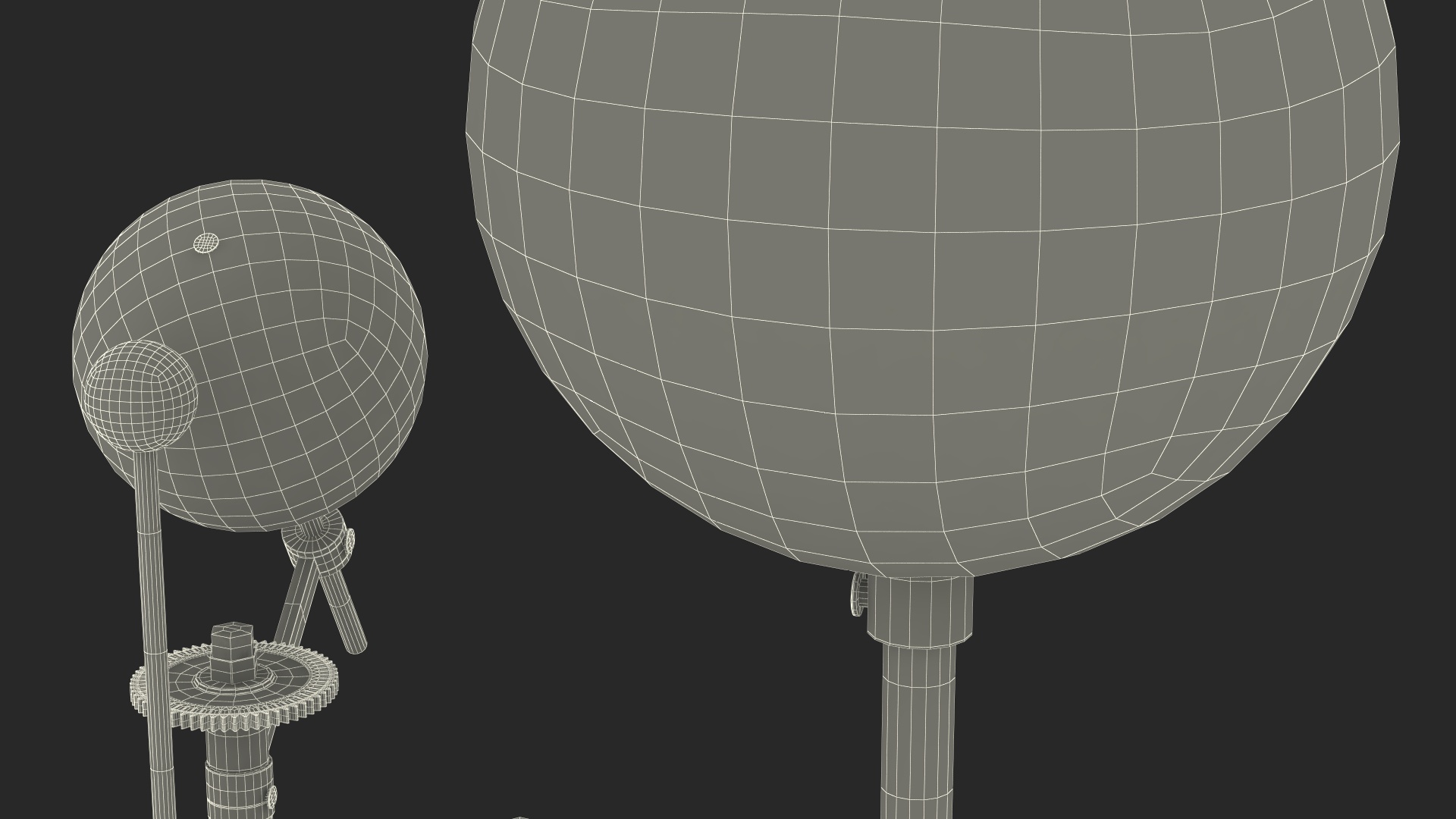 Steel Antique Orrery Solar System Rigged for Maya 3D model